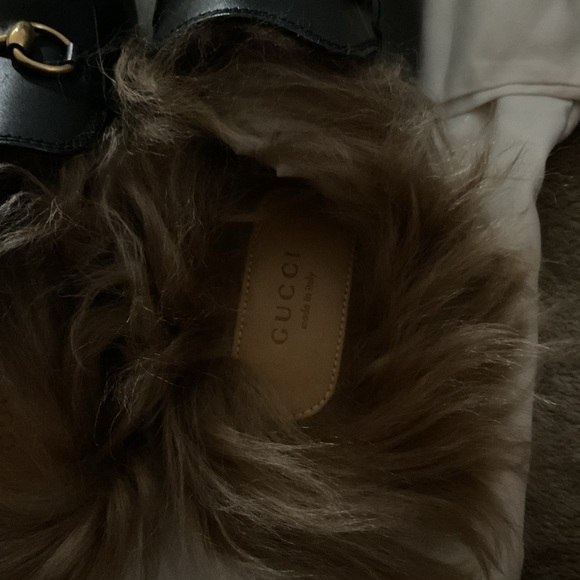 2015 Gucci RE-EDITION WOMEN'S PRINCETOWN Black and Gold Loafers - Picture 4 of 6